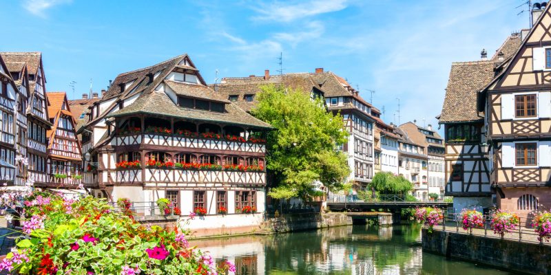 Traditional colorful houses in La Petite France, Strasbourg, Alsace, France