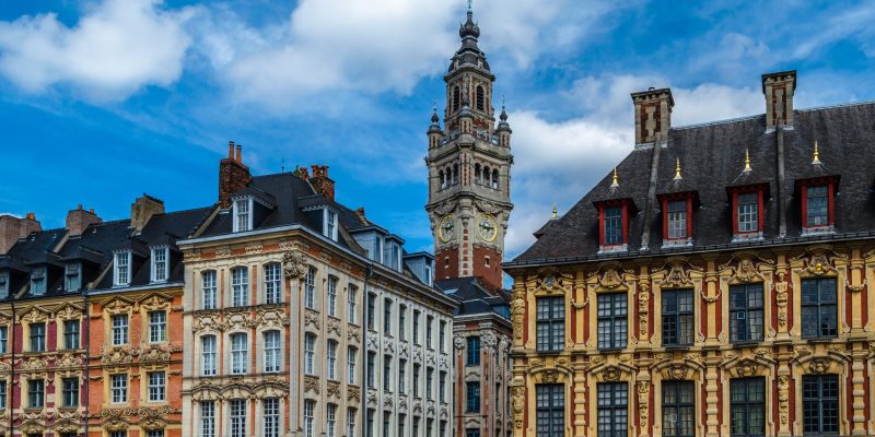 Urban landscape, architecture in the city of Lille, northern France